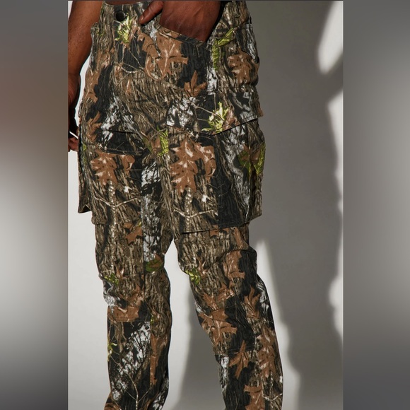 NWT Nova Men Green Summer Games Slim Cargo Pants - Picture 4 of 8